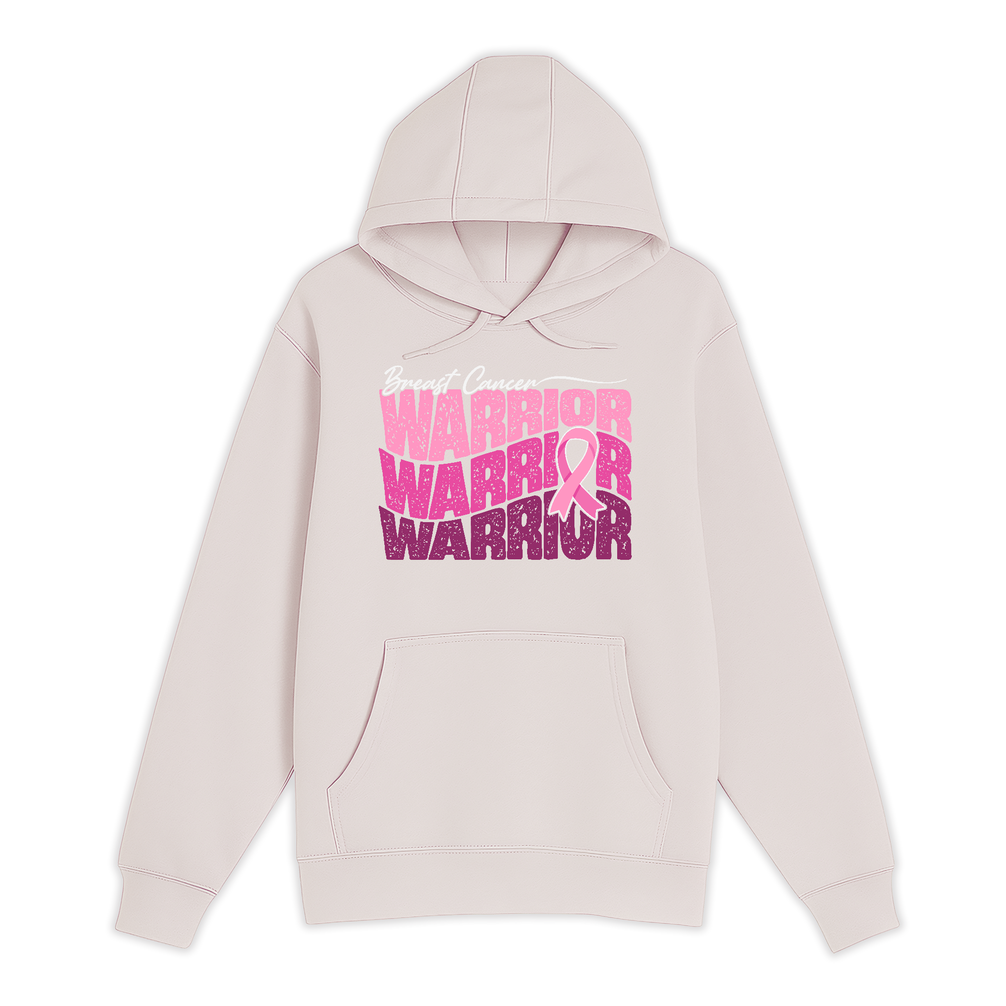 Unisex Small Light Pink Pullover Hooded Sweatshirt