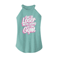 Womens X-Small Teal Rocker Tank Top