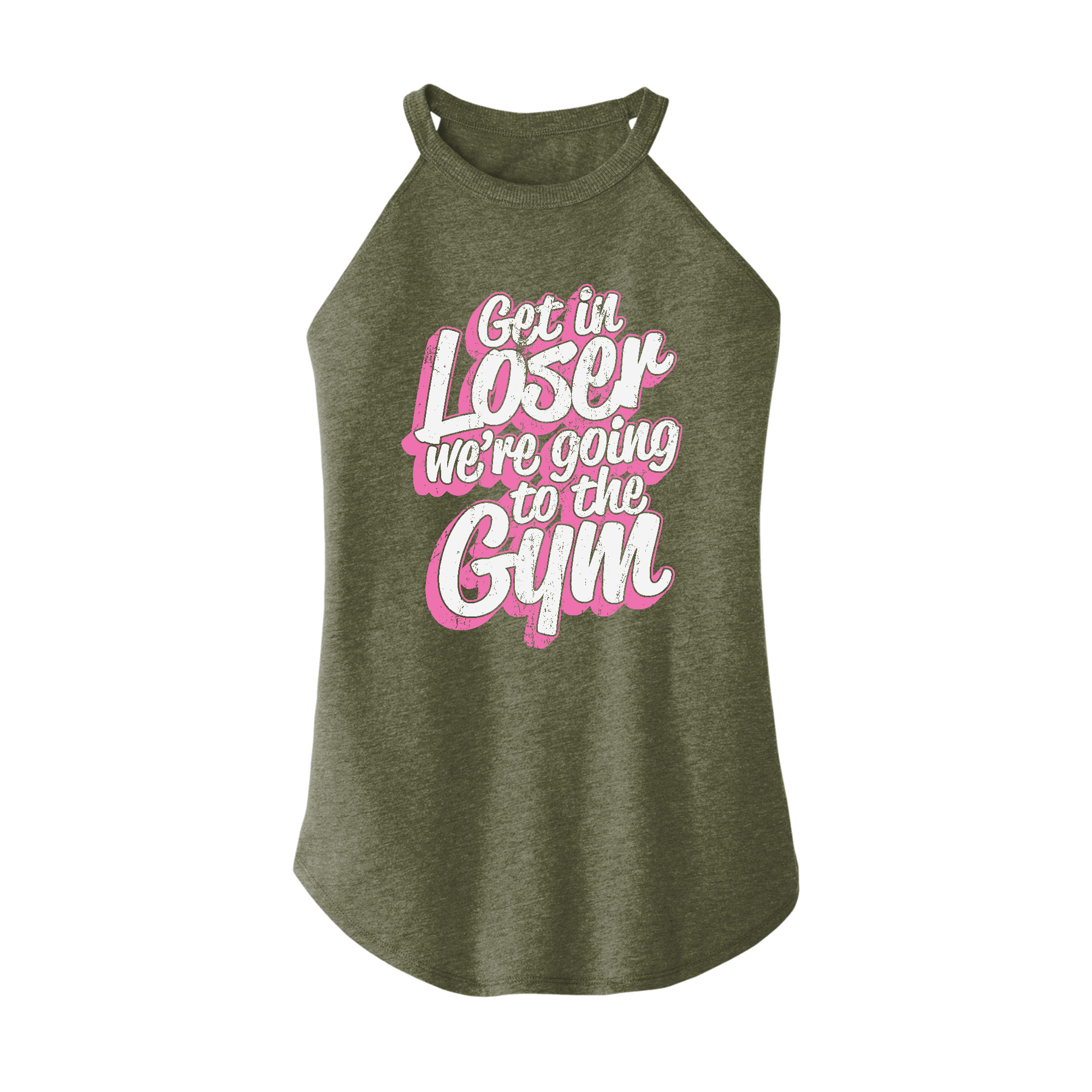 Womens X-Small Military Green Rocker Tank Top