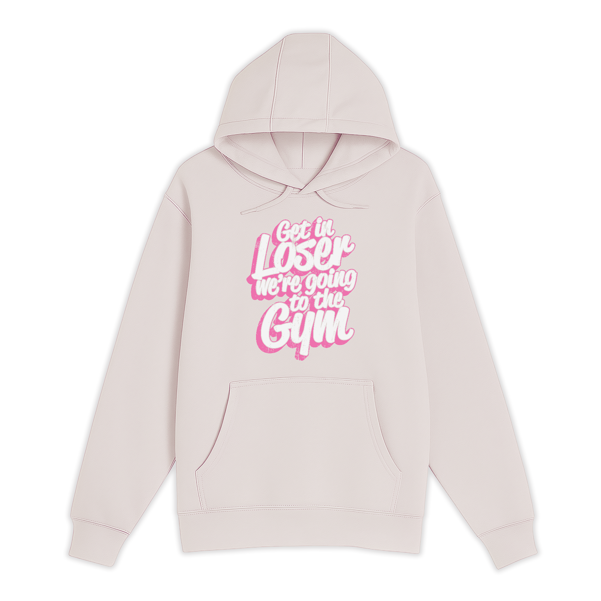 Unisex Small Light Pink Pullover Hooded Sweatshirt