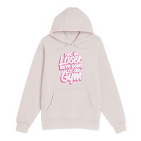 Unisex Small Light Pink Pullover Hooded Sweatshirt