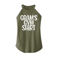 Womens X-Small Military Green Rocker Tank Top