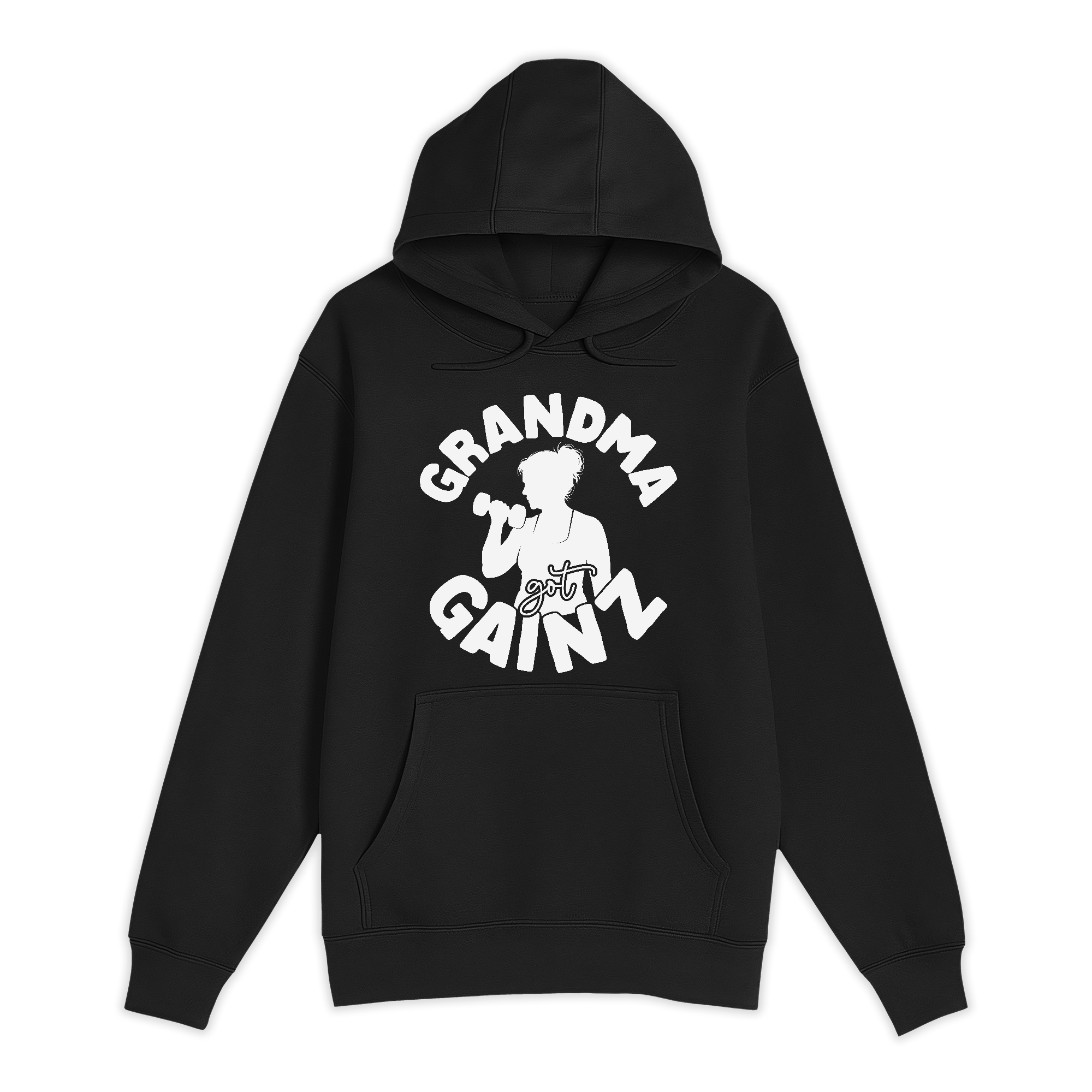 Unisex Small Black Pullover Hooded Sweatshirt