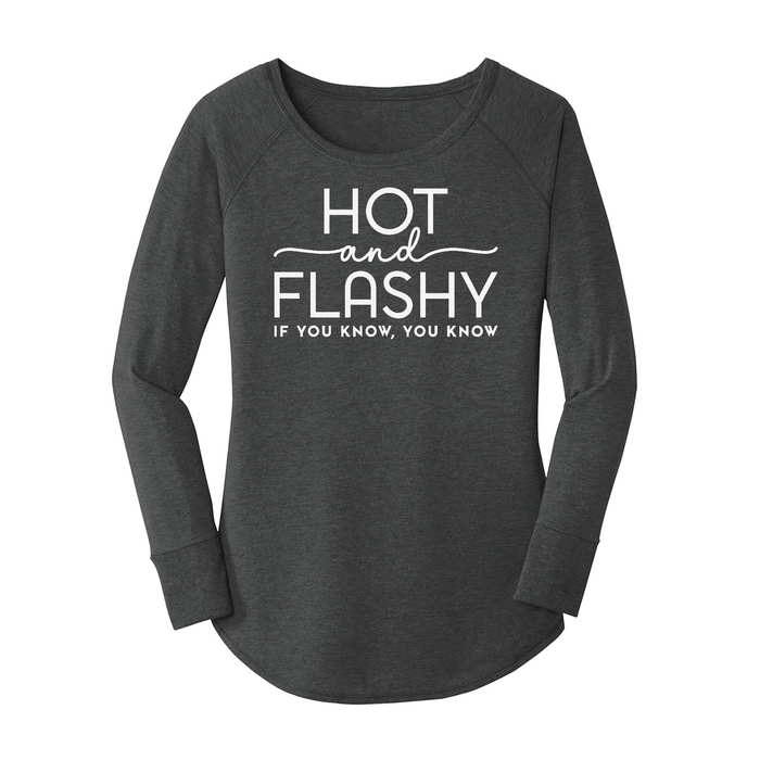 Womens X-Small Dark Heather Gray Long Sleeve Tunic Tee