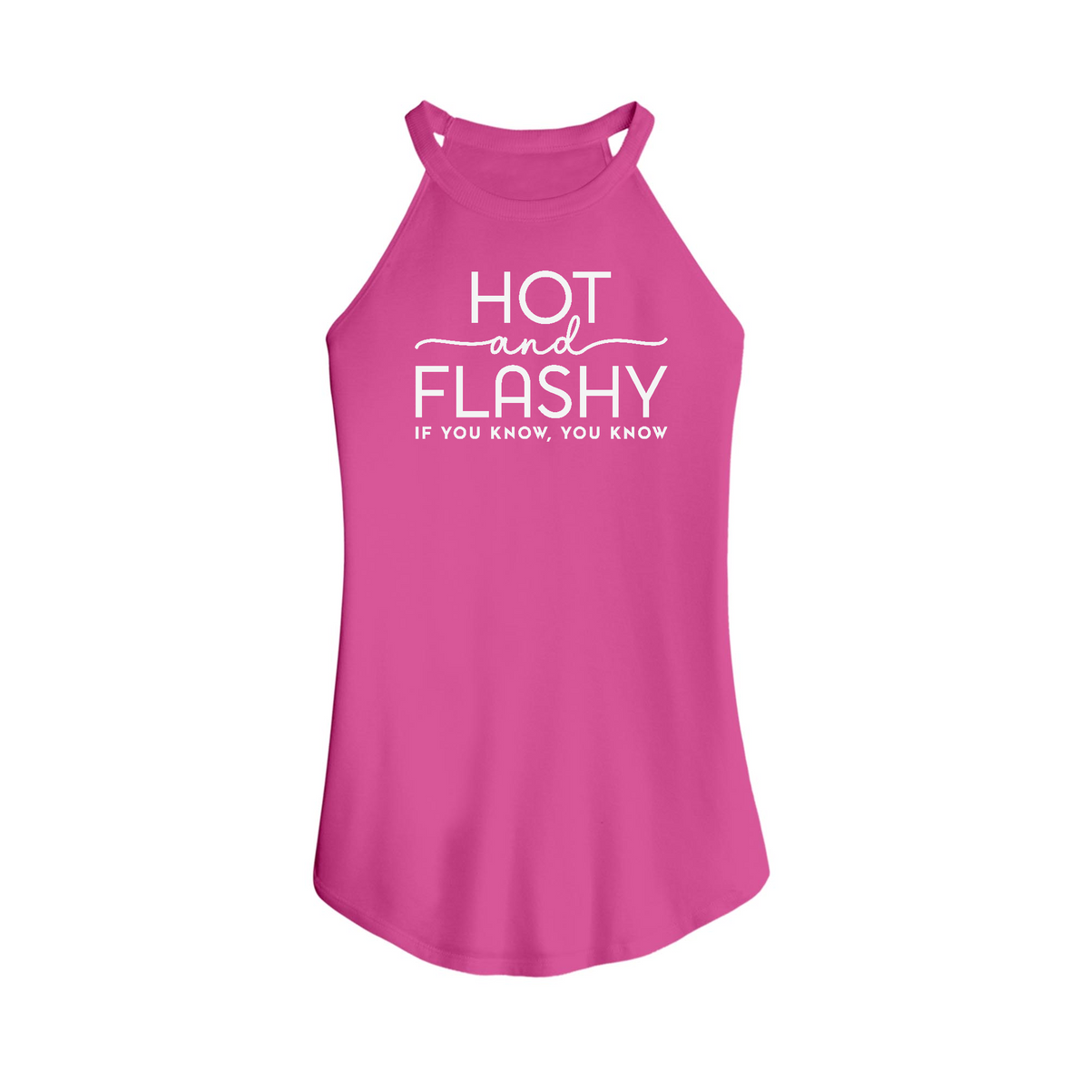 Pink Rocker Tank Fitness Tee Co. | Hot And Flashy Fitted Rocker Women's Tank | Women's ...