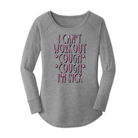 Womens X-Small Grey Long Sleeve Tunic Tee