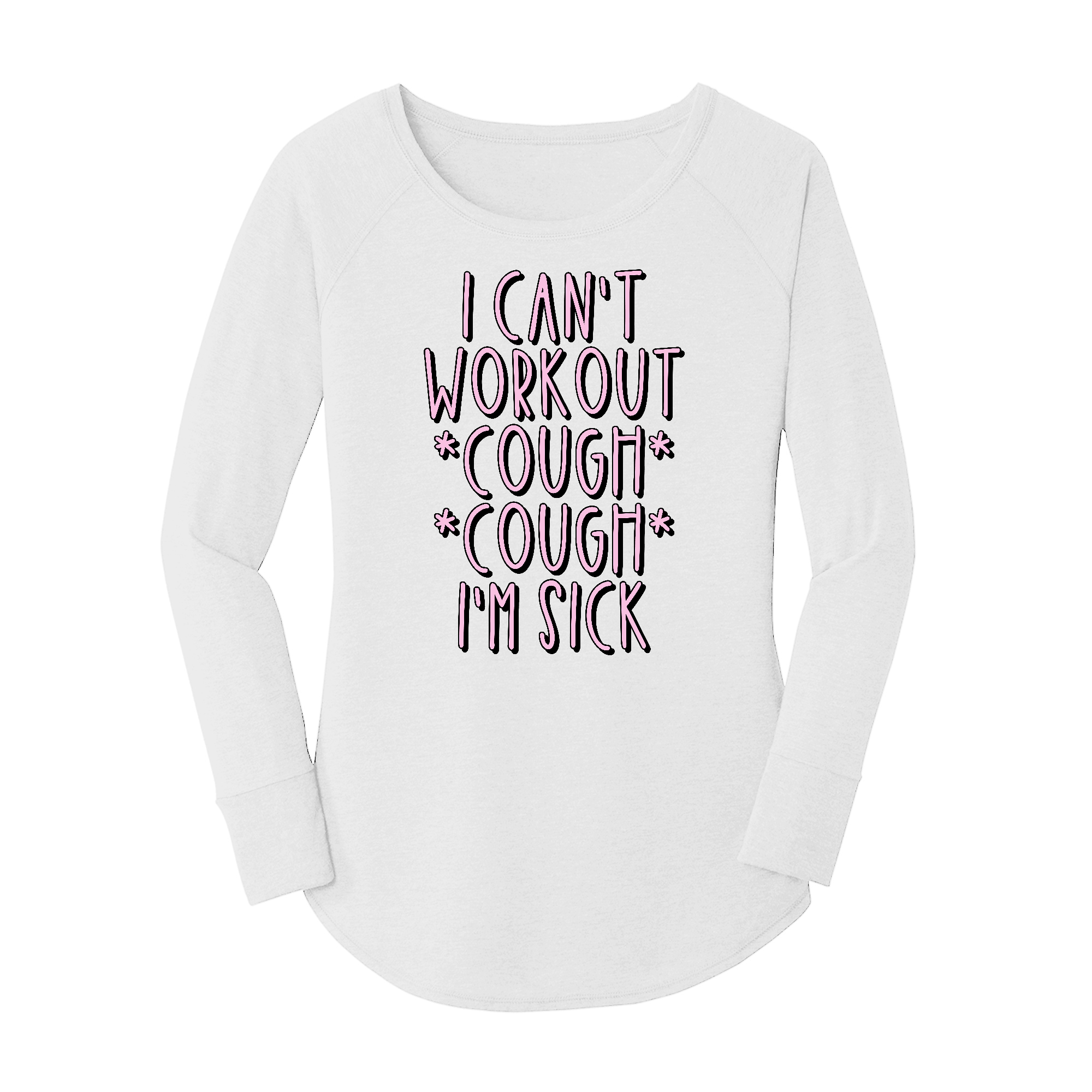 Womens X-Small White Long Sleeve Tunic Tee