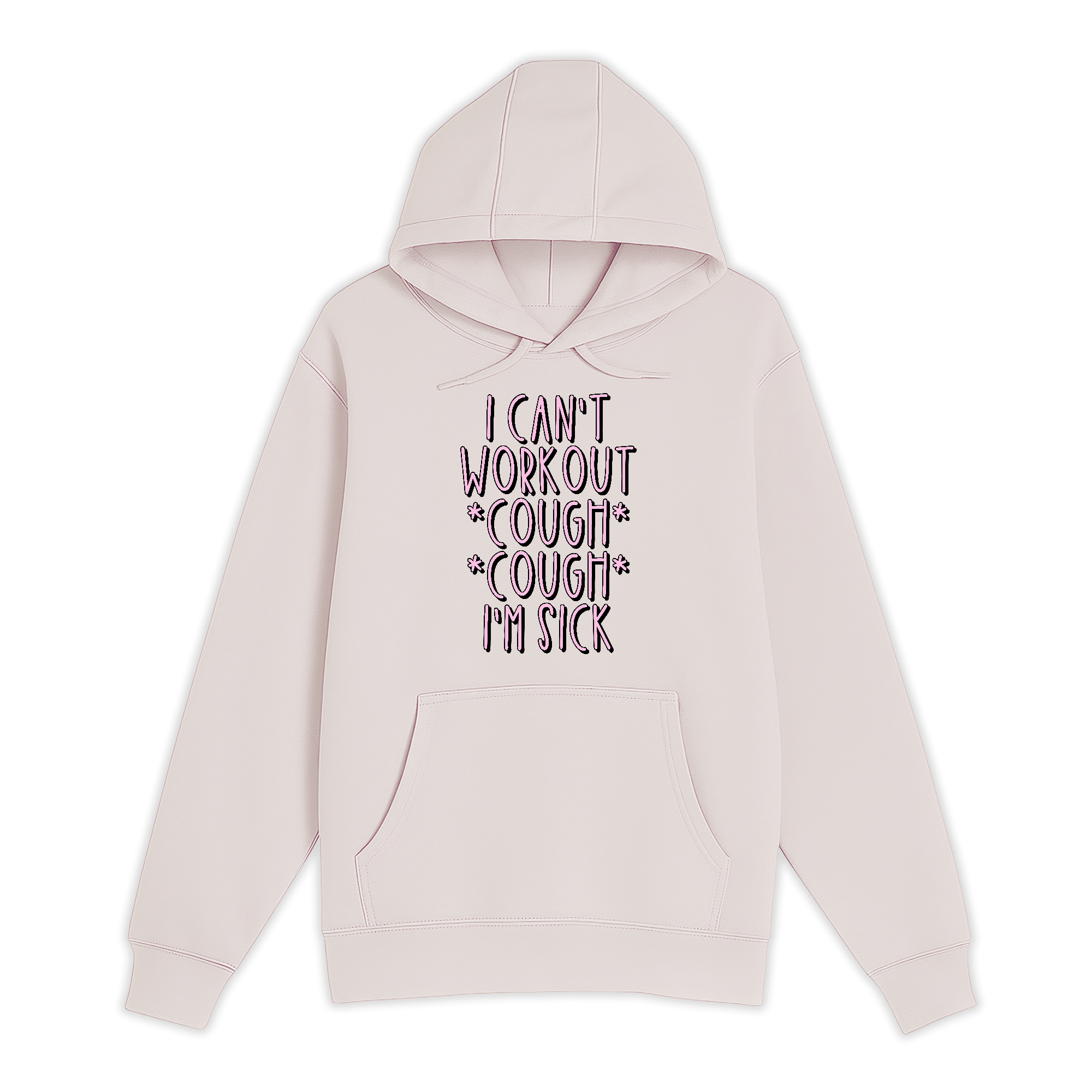 Unisex Small Light Pink Pullover Hooded Sweatshirt