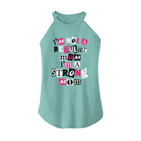 Womens X-Small Teal Rocker Tank Top