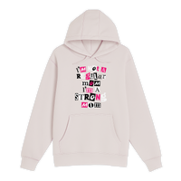 Unisex Small Light Pink Pullover Hooded Sweatshirt