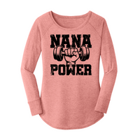 Womens X-Small Light Pink Long Sleeve Tunic Tee