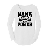 Womens X-Small White Long Sleeve Tunic Tee