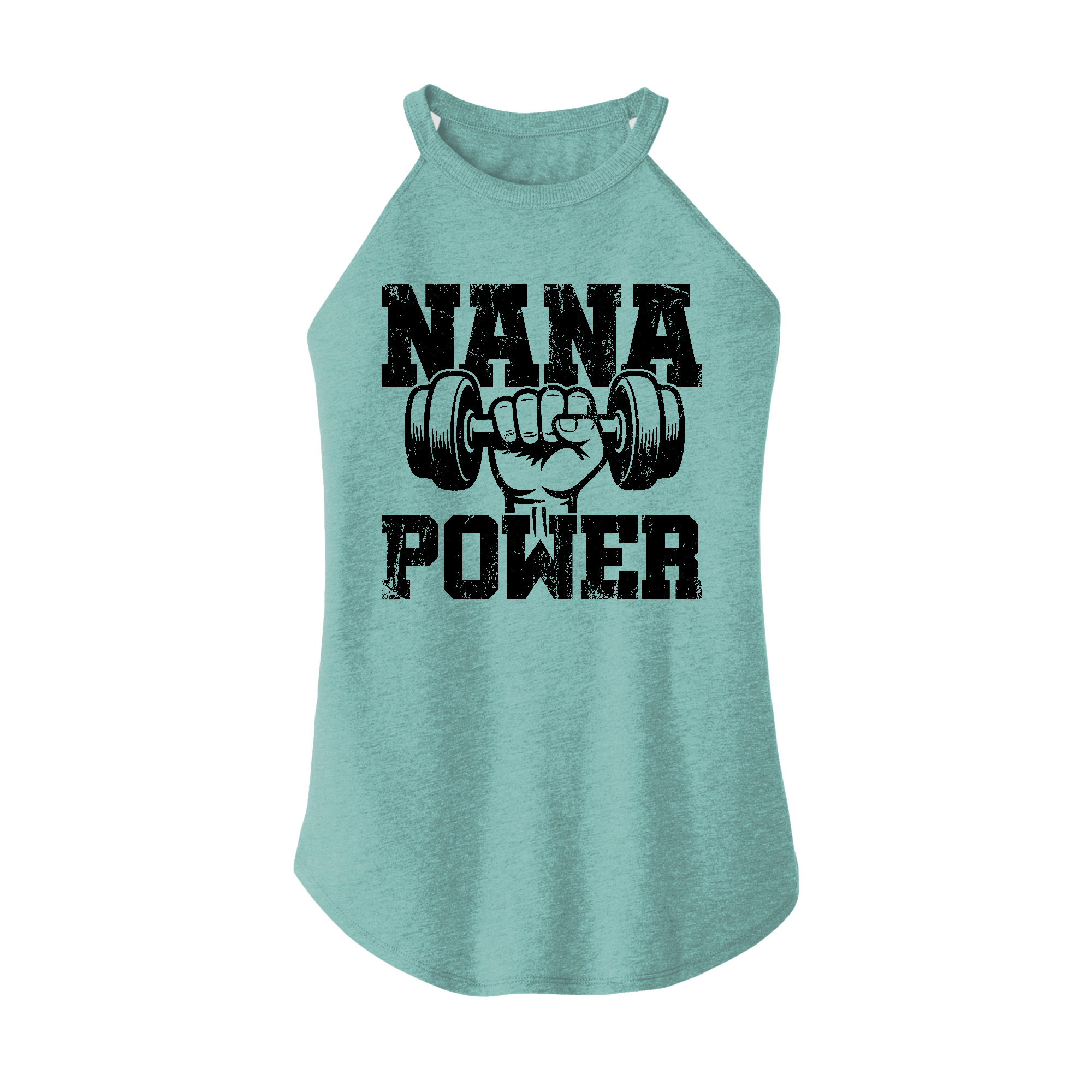 Womens X-Small Teal Rocker Tank Top