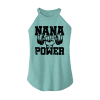 Womens X-Small Teal Rocker Tank Top