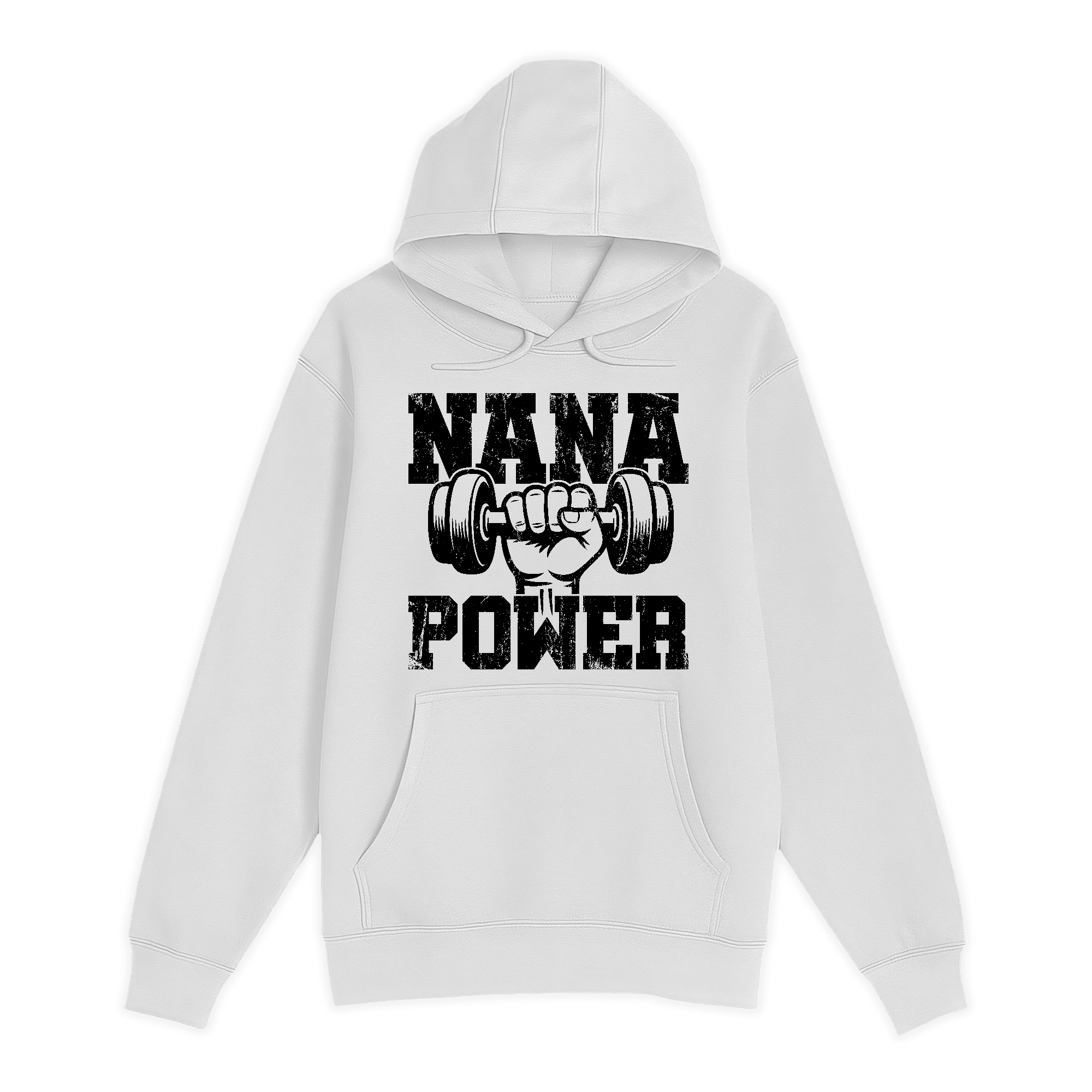Unisex Small White Pullover Hooded Sweatshirt