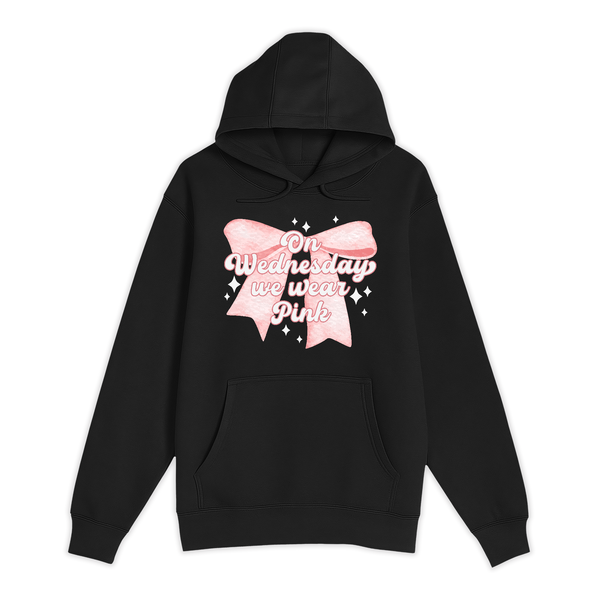 Unisex Small Black Pullover Hooded Sweatshirt