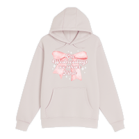 Unisex Small Light Pink Pullover Hooded Sweatshirt