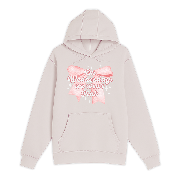 Unisex Small Light Pink Pullover Hooded Sweatshirt