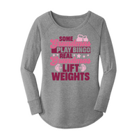 Womens X-Small Grey Long Sleeve Tunic Tee