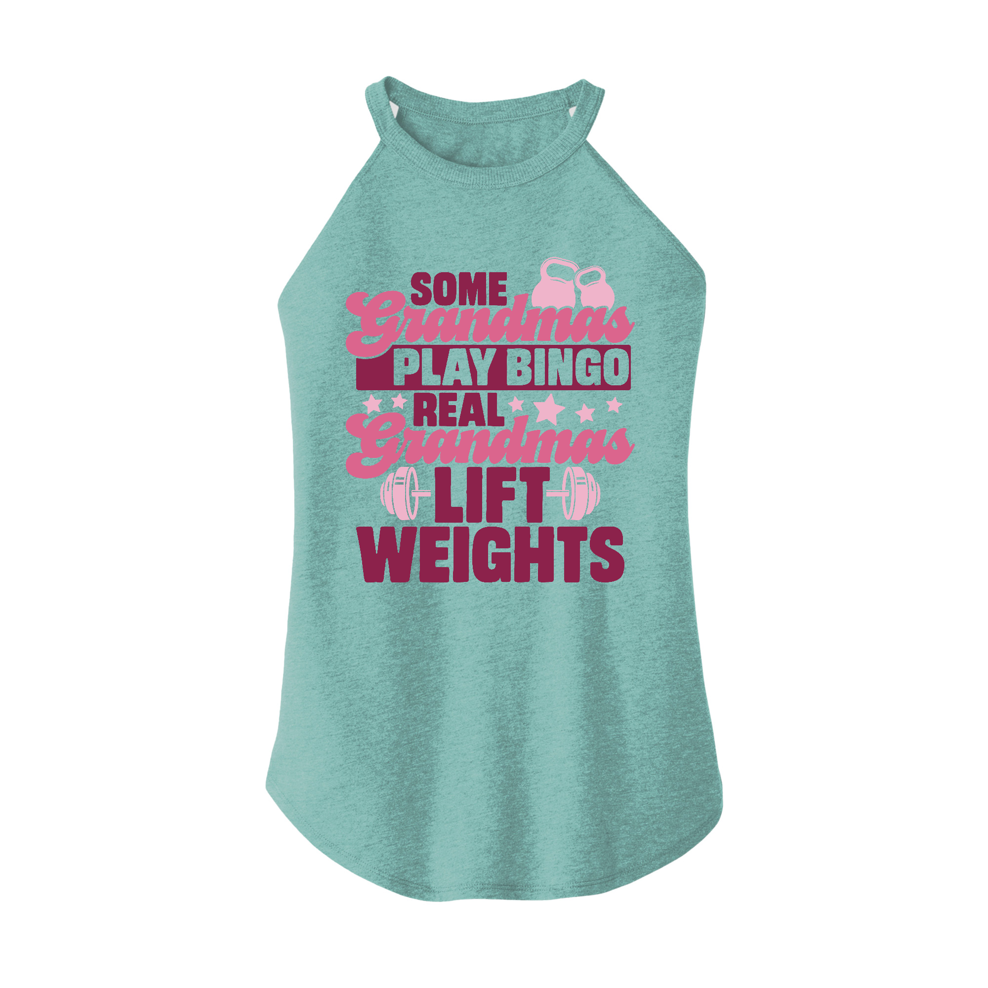 Womens X-Small Teal Rocker Tank Top