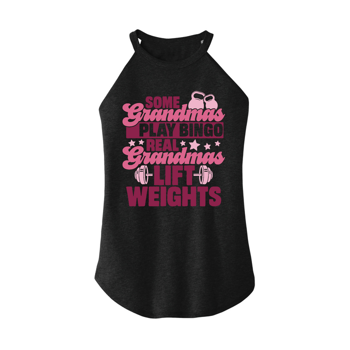 Womens X-Small Dark Heather Gray Rocker Tank Top