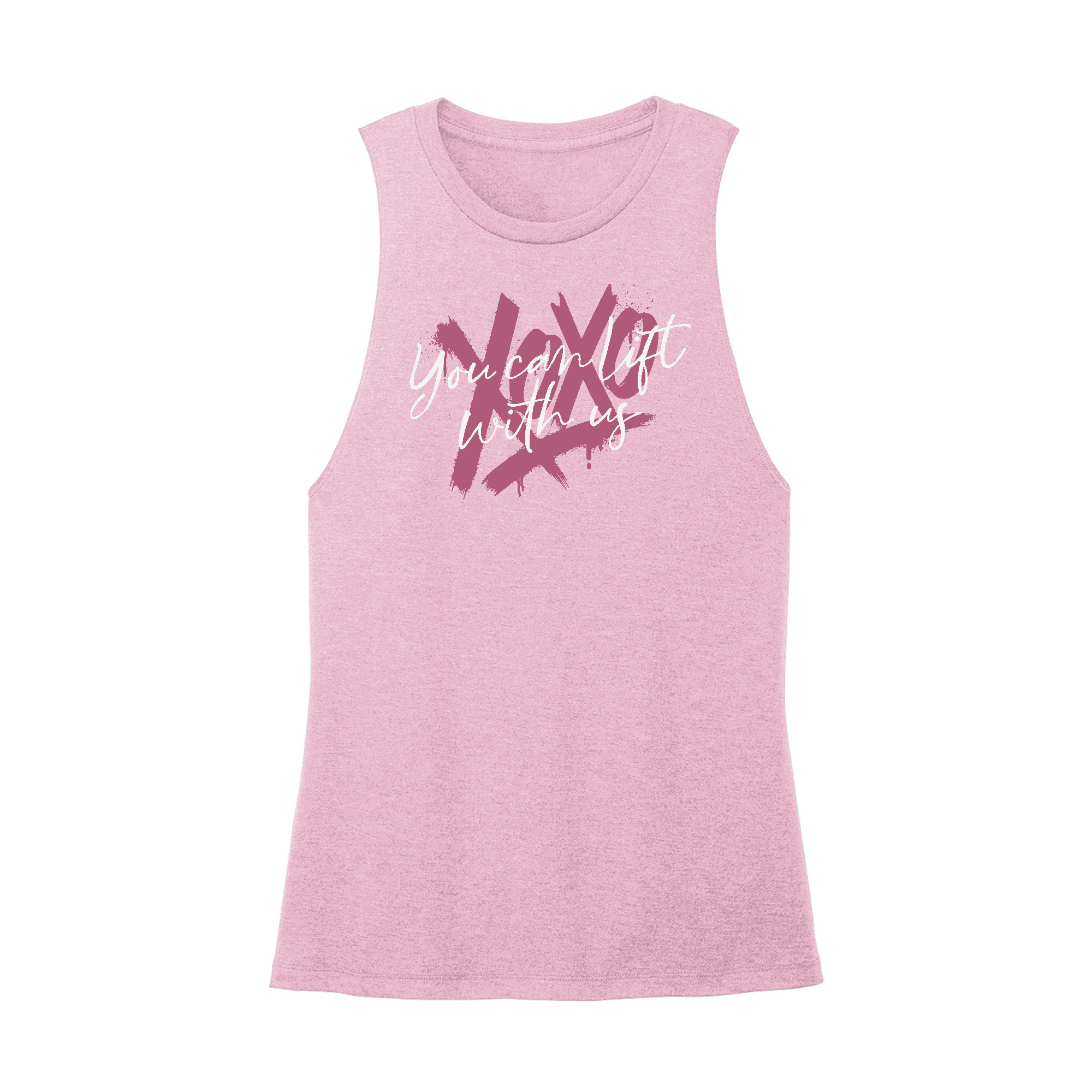 Womens X-Small Light Pink Muscle Tank