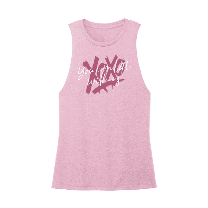 Womens X-Small Light Pink Muscle Tank