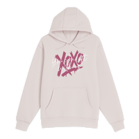 Unisex Small Light Pink Pullover Hooded Sweatshirt