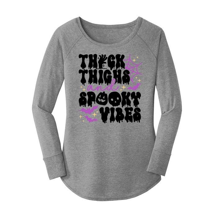 Womens X-Small Grey Long Sleeve Tunic Tee