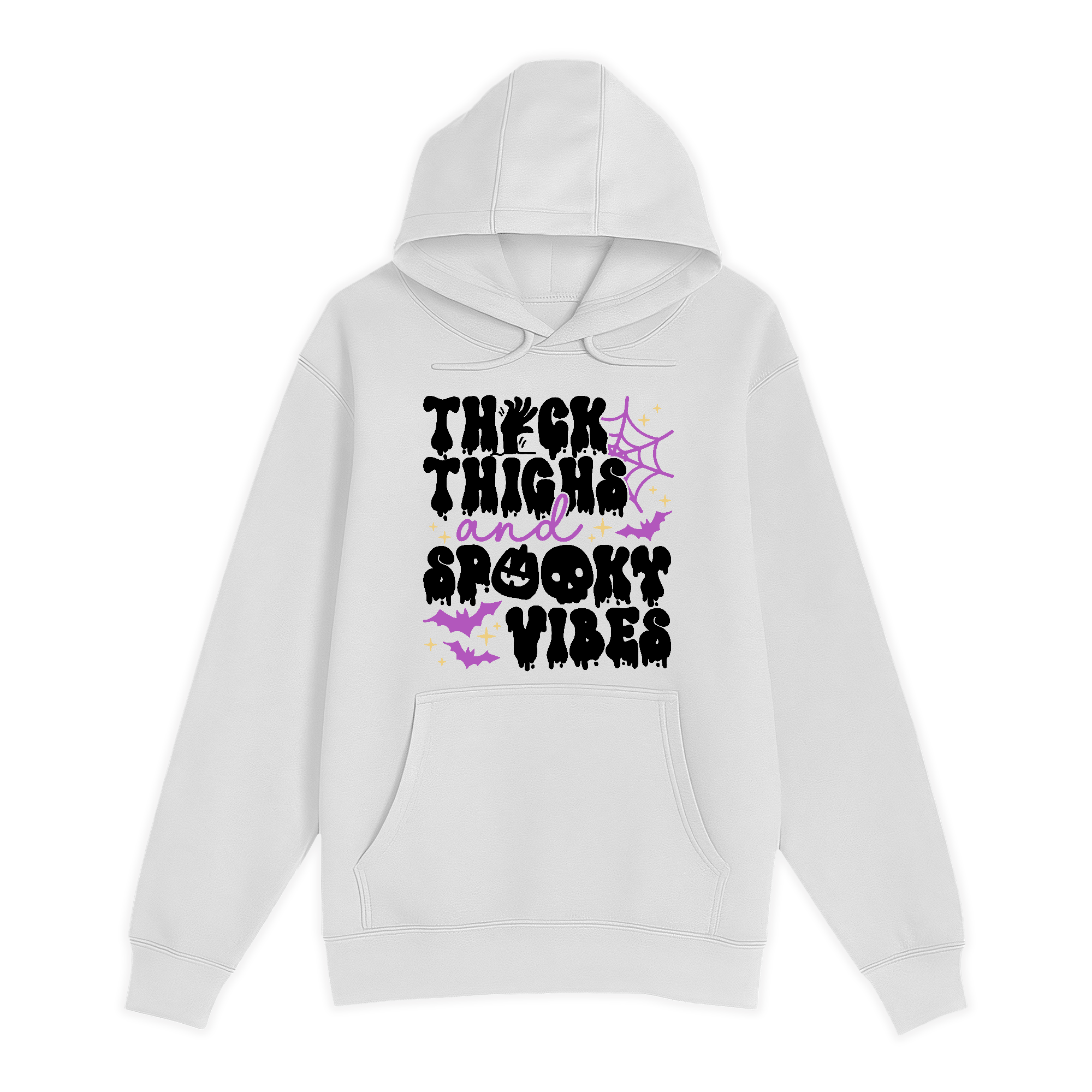 Unisex Small White Pullover Hooded Sweatshirt