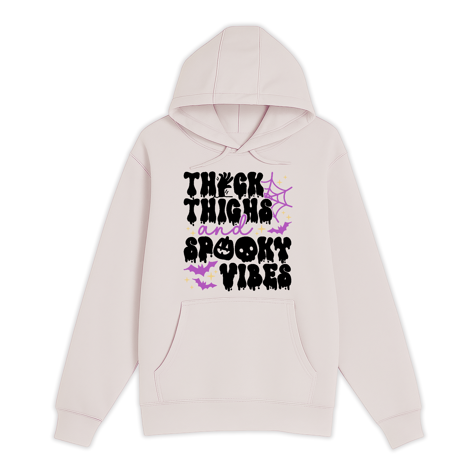 Unisex Small Light Pink Pullover Hooded Sweatshirt
