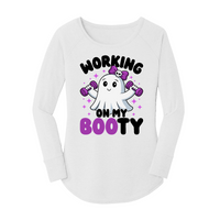 Womens X-Small White Long Sleeve Tunic Tee