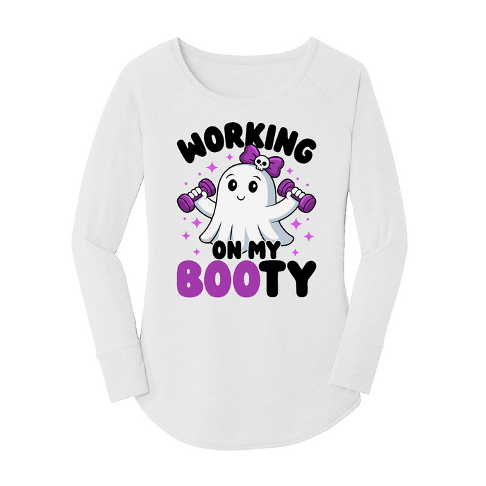 Womens X-Small White Long Sleeve Tunic Tee