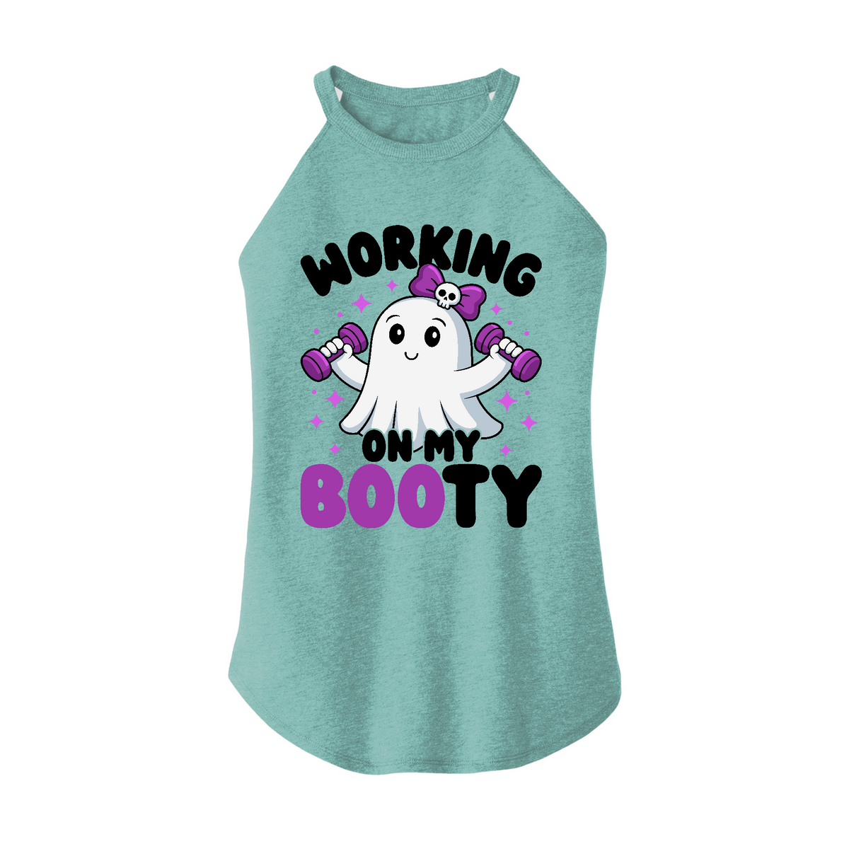 Fitness Tee Co. | Working On My Booty Women's District Rocker Tank ...
