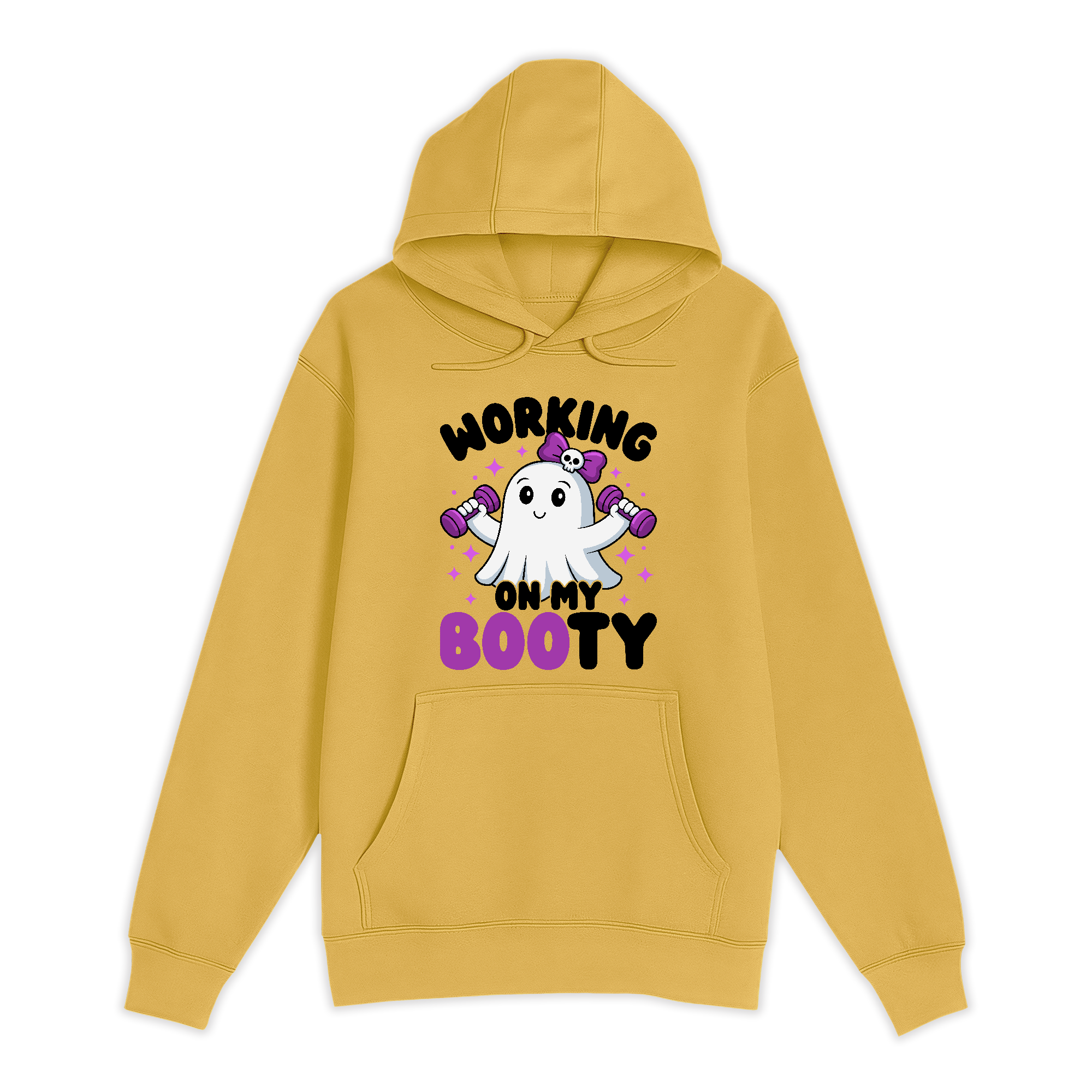 Unisex Small Antique Gold Pullover Hooded Sweatshirt