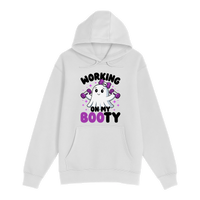 Unisex Small White Pullover Hooded Sweatshirt