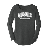 Womens X-Small Dark Heather Gray Long Sleeve Tunic Tee