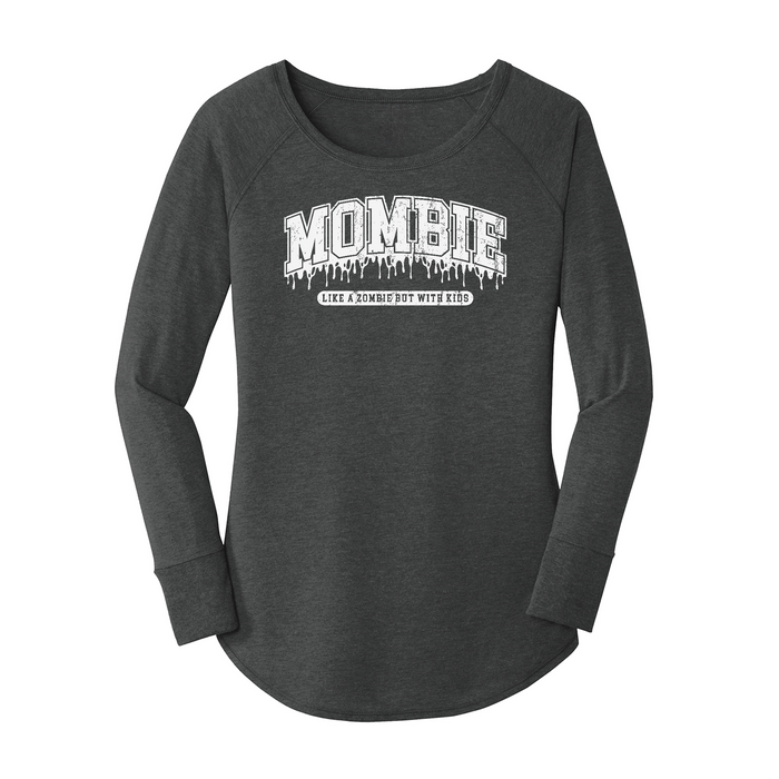 Womens X-Small Dark Heather Gray Long Sleeve Tunic Tee