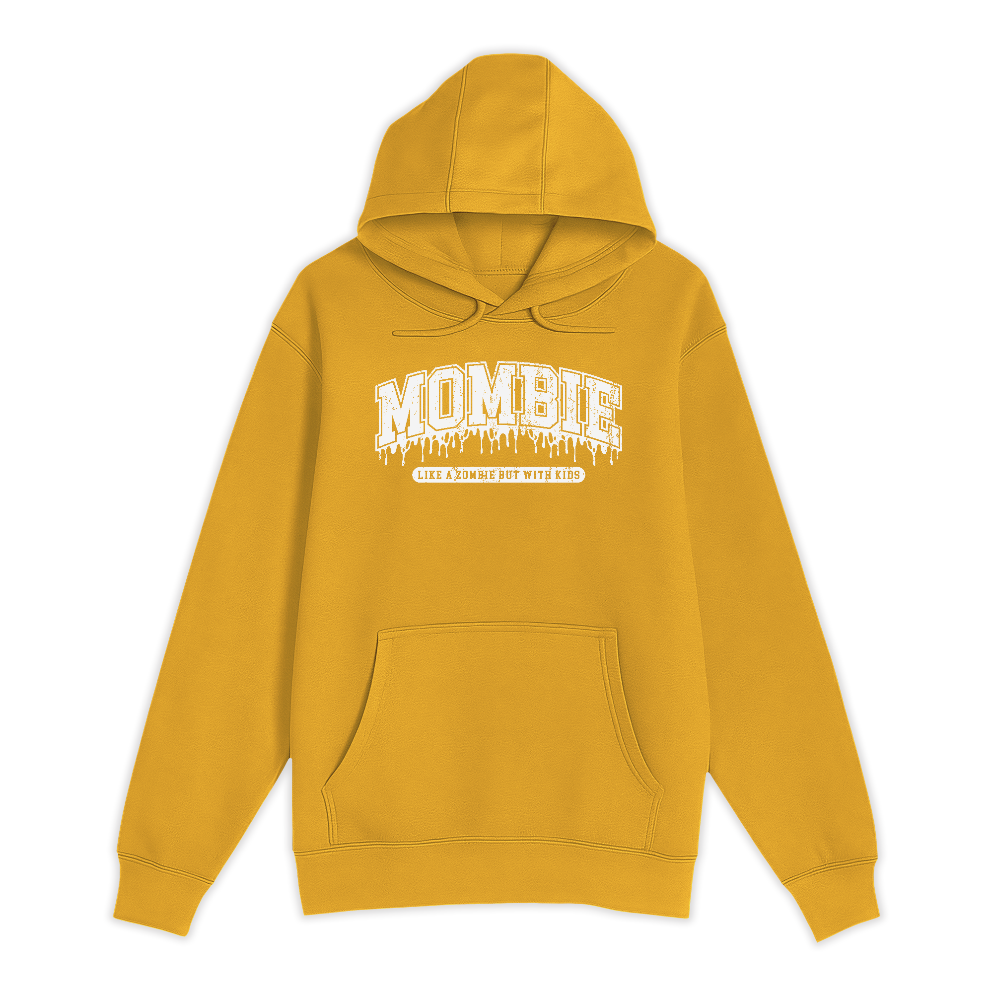 Unisex Small Yellow Pullover Hooded Sweatshirt