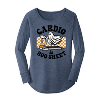 Womens X-Small Navy Heather Long Sleeve Tunic Tee