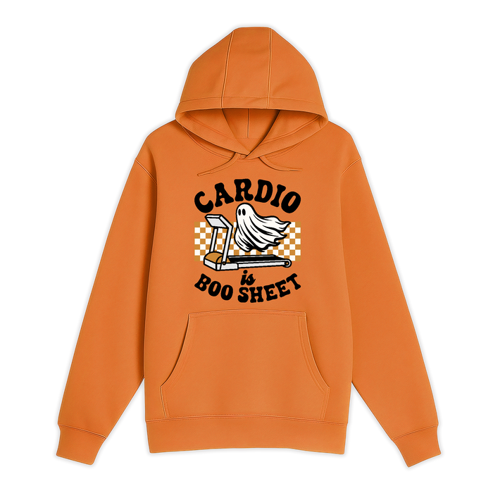 Unisex Small Orange Pullover Hooded Sweatshirt