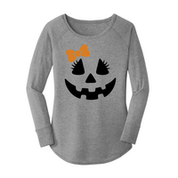 Womens X-Small Grey Long Sleeve Tunic Tee