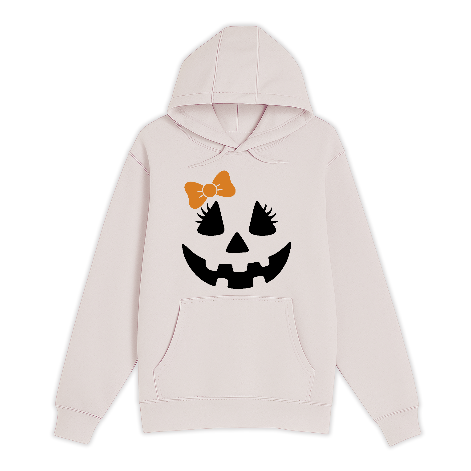 Unisex Small Light Pink Pullover Hooded Sweatshirt