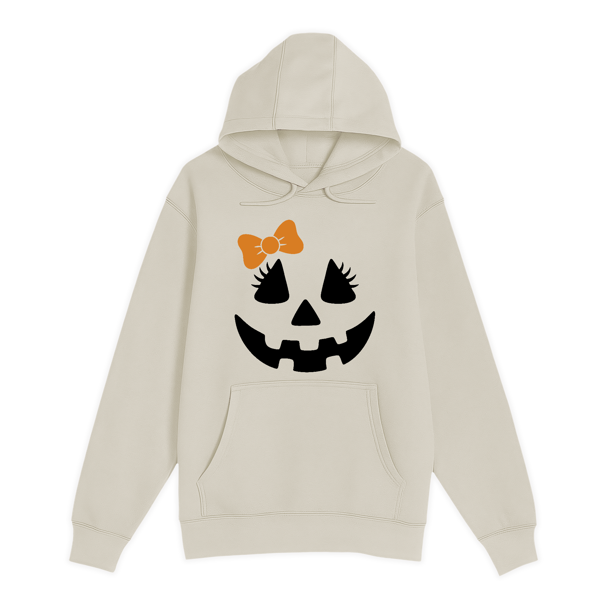 Unisex Small Natural Pullover Hooded Sweatshirt