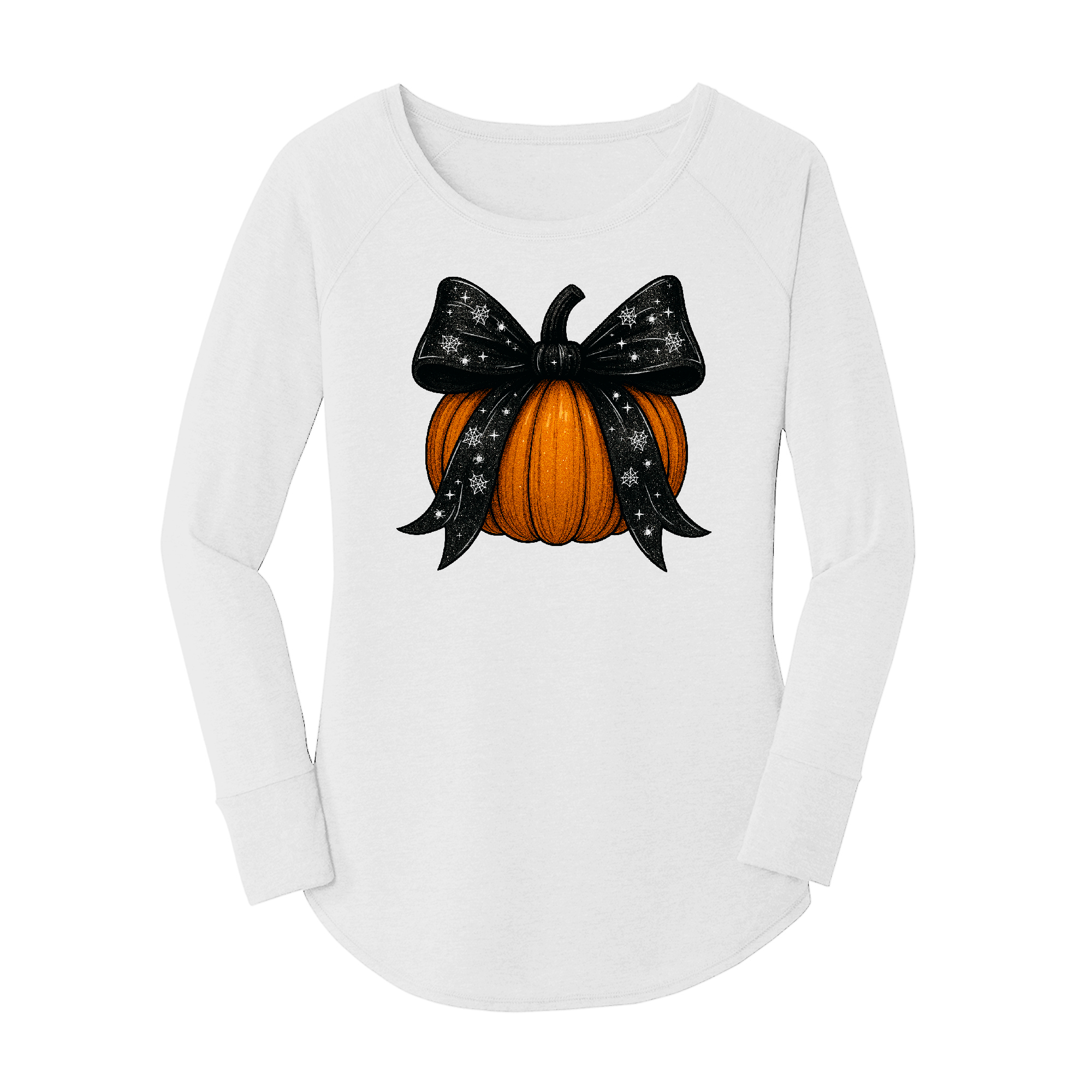 Womens X-Small White Long Sleeve Tunic Tee