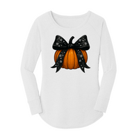 Womens X-Small White Long Sleeve Tunic Tee