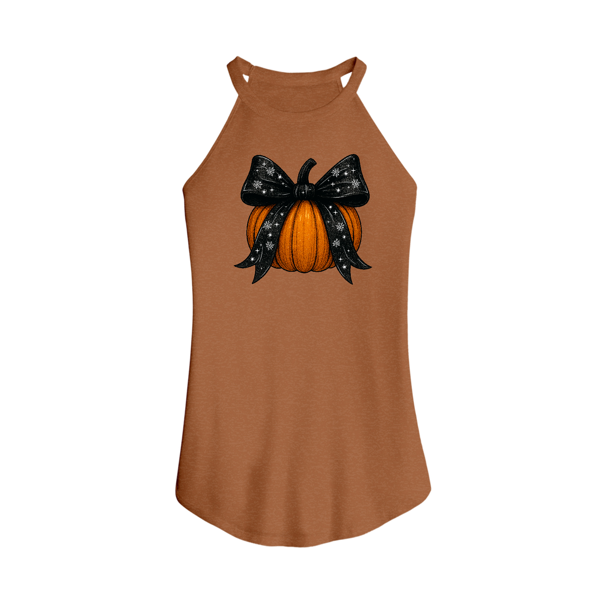 Red Rocker Tank Fitness Tee Co. | Pumpkin Bow Fitted Rocker Women's Tank | Women's ...