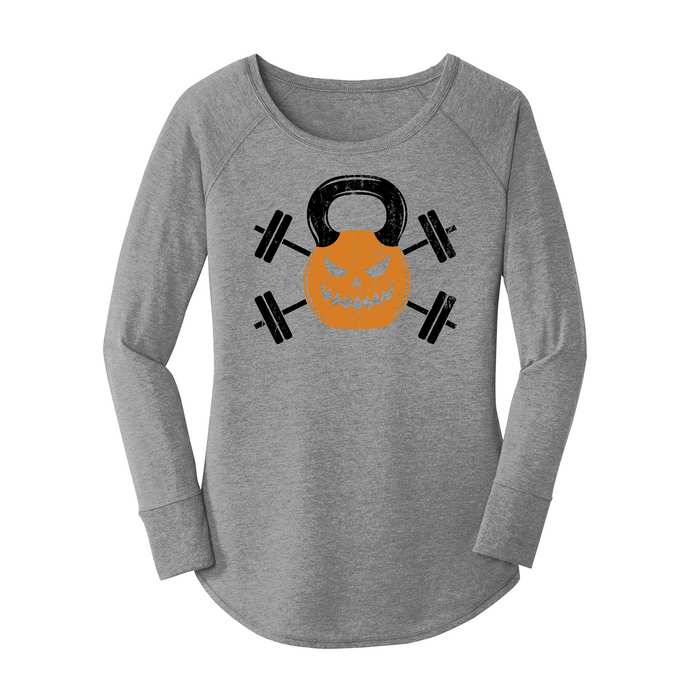 Womens X-Small Grey Long Sleeve Tunic Tee