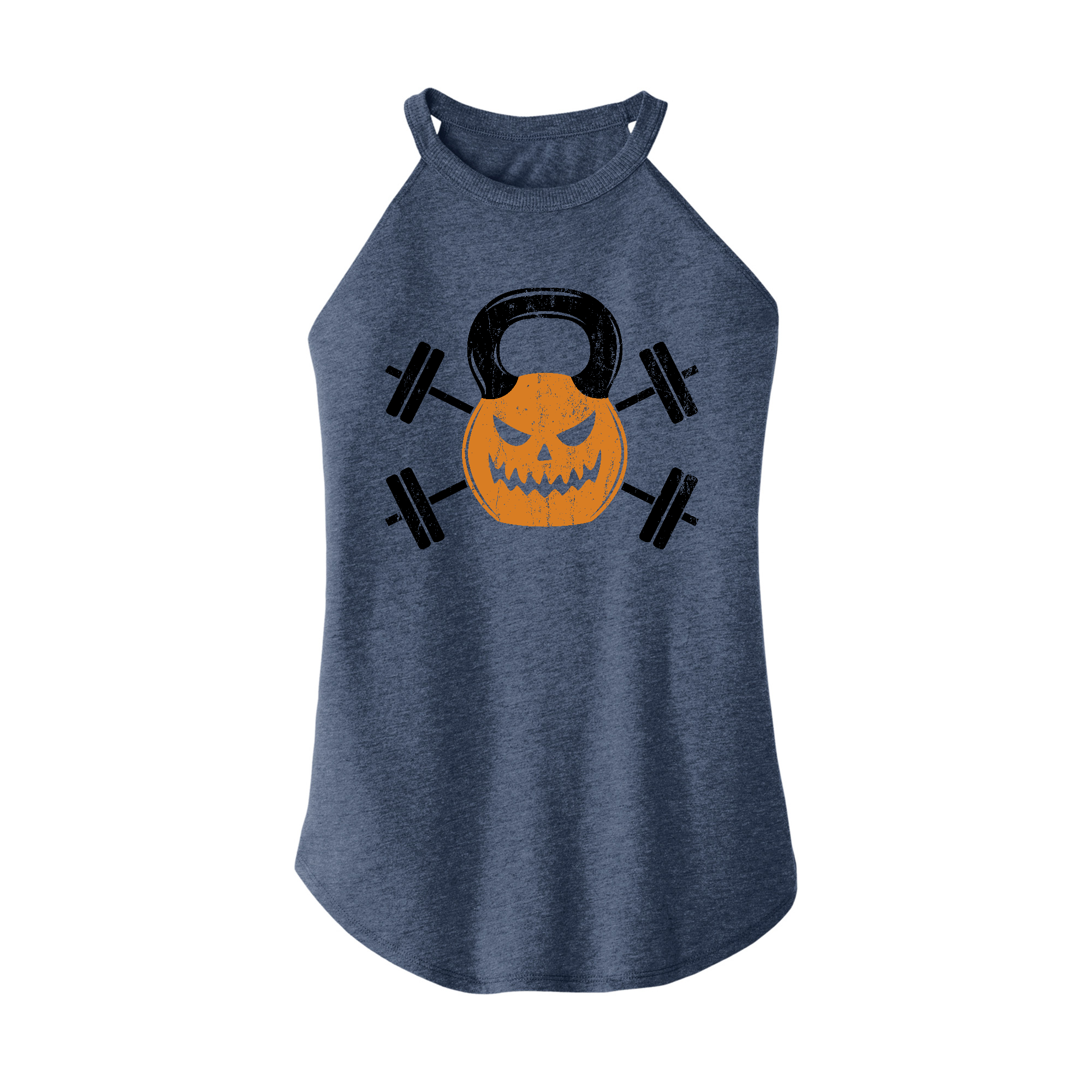 Womens X-Small Navy Heather Rocker Tank Top