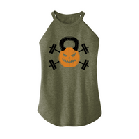 Womens X-Small Military Green Rocker Tank Top